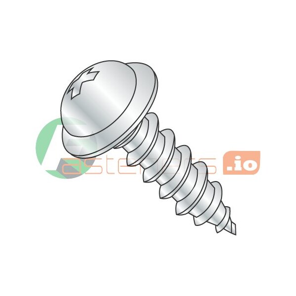 Newport Fasteners Sheet Metal Screw, #14 x 1 in, Zinc Plated Steel Round Head Phillips Drive, 2500 PK 386238 - main